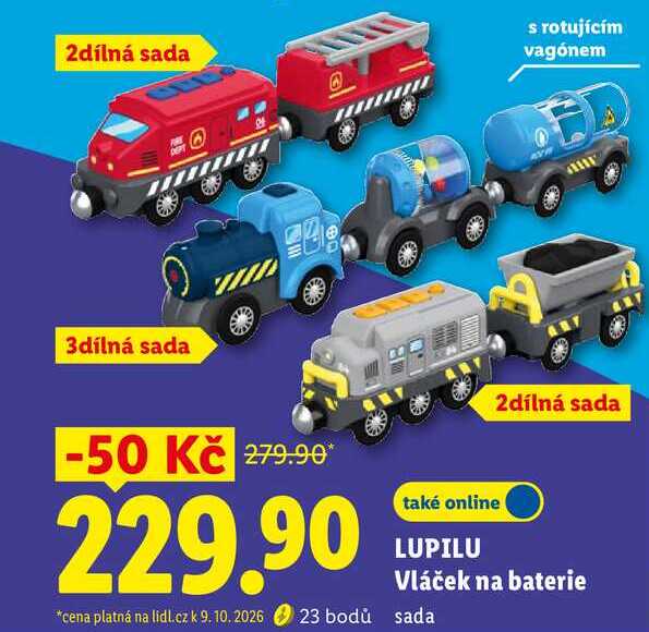 LUPILU Vláček na baterie Lidl