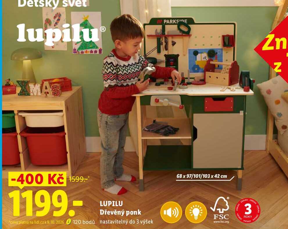 LUPILU Dřevěný ponk 