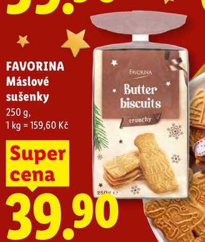 FAVORINA Máslové sušenky, 250 g
