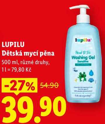 LUPILU Dětská mycí pěna, 500 ml
