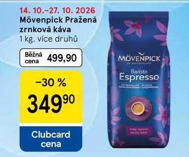 Mövenpick Pražená zrnková káva, 1 kg 