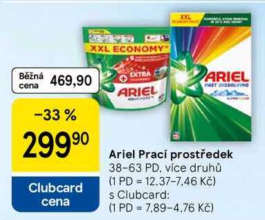 Ariel Prací prostředek, 38-63 PD Tesco