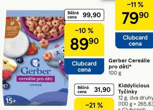 Gerber Cereálie pro děti, 100 g Tesco