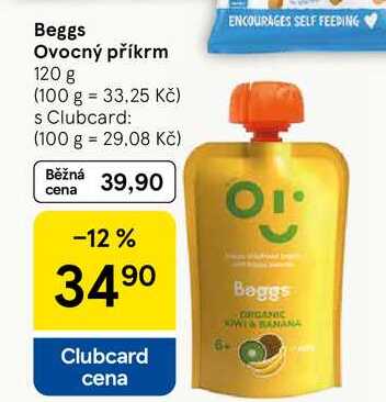 Beggs Ovocný příkrm, 120 g Tesco