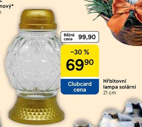 Hřbitovní lampa solární 21 cm