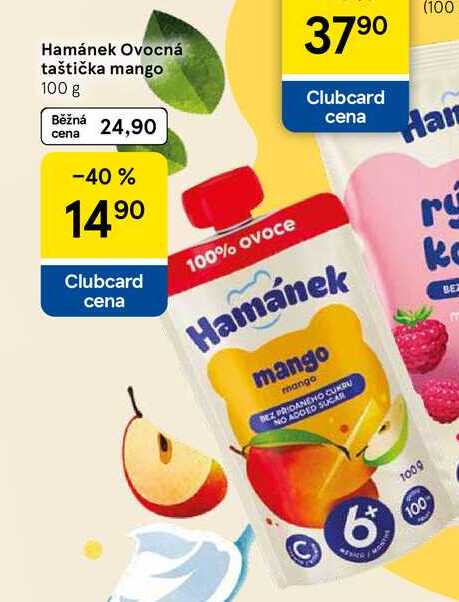 Hamánek Ovocná taštička mango, 100 g Tesco