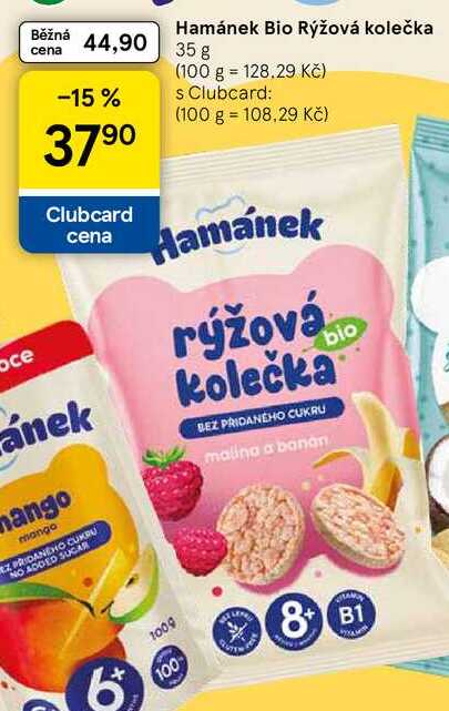 Hamánek Bio Rýžová kolečka, 35 g 