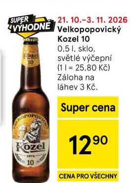 Velkopopovický Kozel 10, 0.5 l