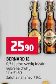 BERNARD 12 0,5l pivo světlý ležák vybrané druhy