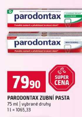 PARODONTAX ZUBNÍ PASTA 75 ml vybrané druhy Terno