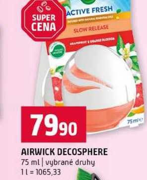 AIRWICK DECOSPHERE 75 ml vybrané druhy Terno