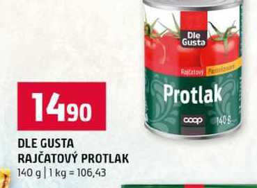 DLE GUSTA RAJČATOVÝ PROTLAK 140 g