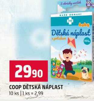 COOP DĚTSKÁ NÁPLAST 10 ks