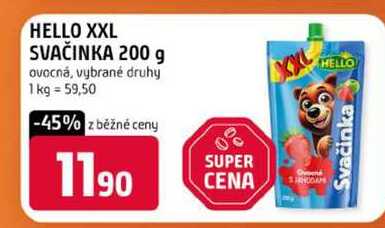 HELLO XXL SVAČINKA 200 g ovocná, vybrané druhy Terno