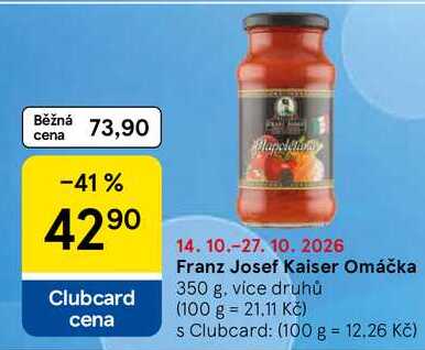 Franz Josef Kaiser Omáčka, 350 g 