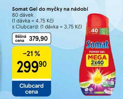 Somat Gel do myčky na nádobí, 80 dávek Tesco