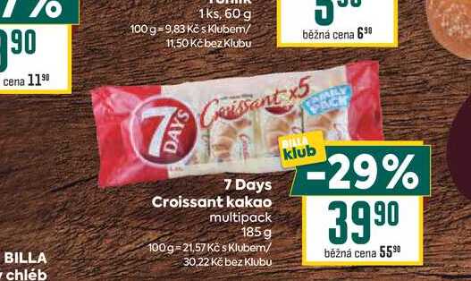 7 Days Croissant kakao multipack 185 g 