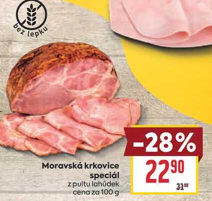 Moravská krkovice speciál z pultu lahůdek cena za 100 g