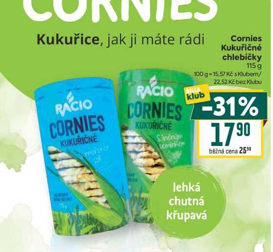 Cornies Kukuřičné chlebičky 115 g