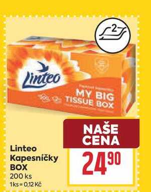 Linteo Kapesníčky BOX 200 ks