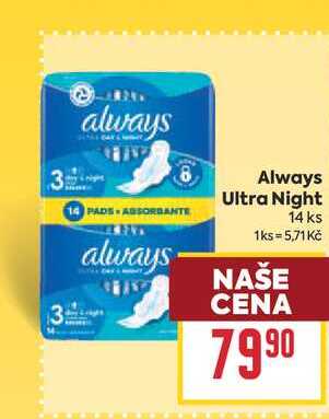 Always Always Ultra Night 14 ks BILLA