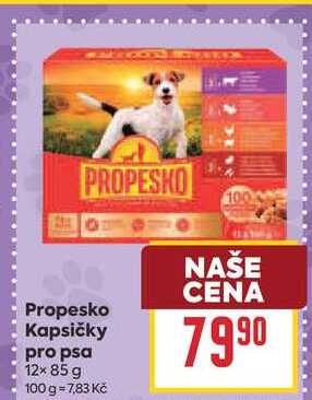 Propesko Kapsičky pro psa 12× 85 g 