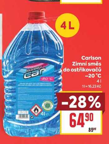 Carlson Zimní směs do ostřikovačů -20°C 4l BILLA