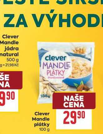 Clever Mandle plátky 100 g 