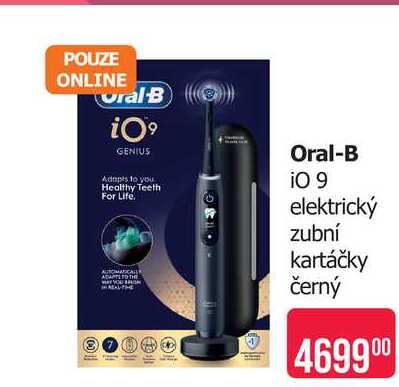 Oral-B i0 9 elektrický zubní kartáčky černý Teta drogerie