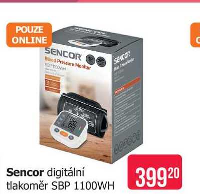 Sencor digitální tlakoměr SBP 1100WH Teta drogerie