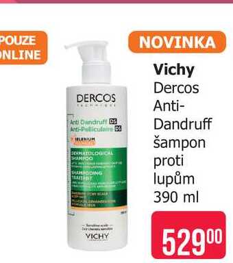 VICHY Dercos Anti- Dandruff šampon proti lupům 390 ml Teta drogerie