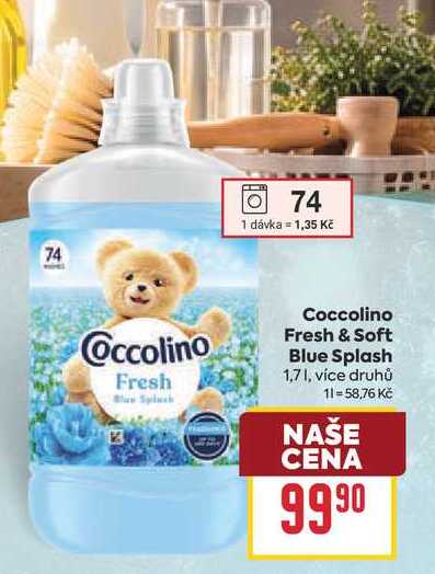 Coccolino Fresh & Soft Blue Splash 1,7l BILLA