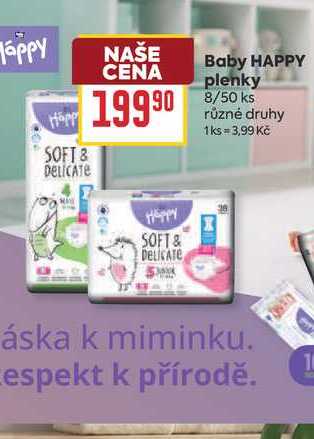 Baby HAPPY plenky 8/50 ks BILLA