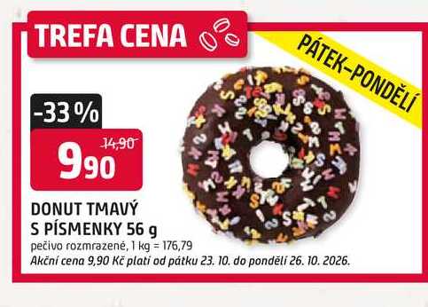 DONUT TMAVÝ S PÍSMENKY 56 g 