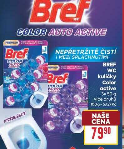 BREF WC kuličky Color active 3× 50 g 