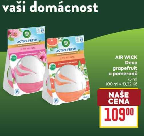 AIR WICK Deco grapefruit a pomeranč 75 ml BILLA