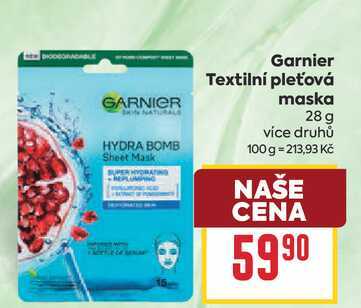 Garnier Textilní pleťová maska 28 g BILLA
