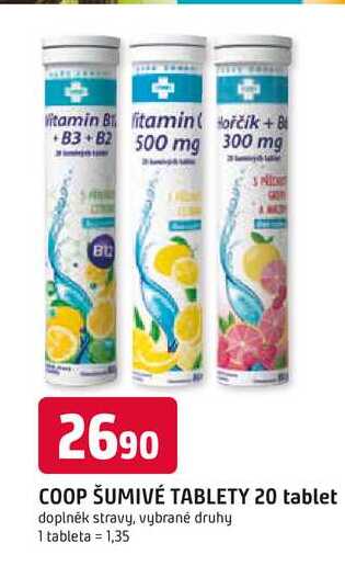 COOP ŠUMIVÉ TABLETY 20 tablet Trefa