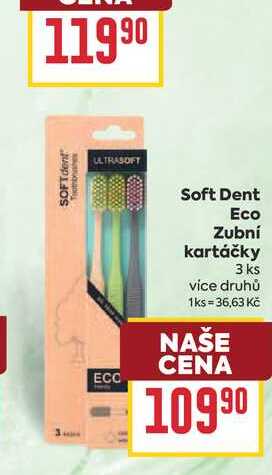 Soft Dent Eco Zubní kartáčky 3 ks 