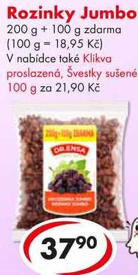 Rozinky Jumbo, 200 g + 100 g zdarma 