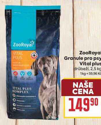 ZooRoyal Granule pro psy Vital plus drůbeží, 2,5 kg