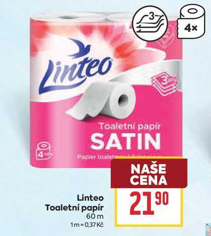 Linteo Toaletní papír 60 m BILLA