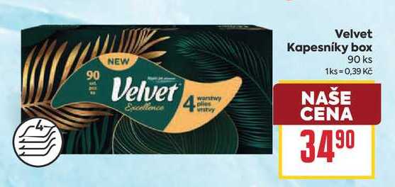 Velvet Kapesníky box 90 ks