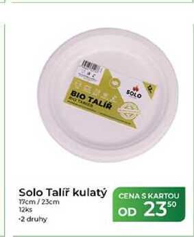 Solo Talíř kulatý 17cm/23cm 12ks