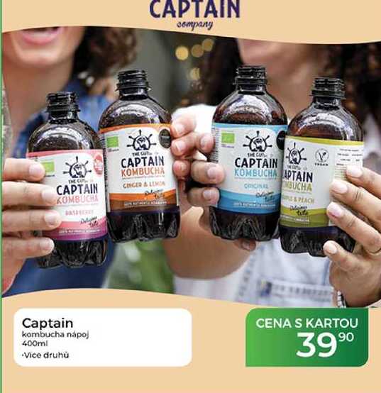 Captain kombucha nápoj 400ml