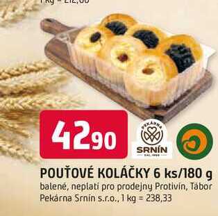 POUŤOVÉ KOLÁČKY 6 ks/180 g