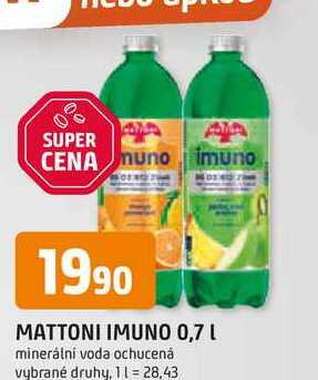 MATTONI IMUNO 0,7 L