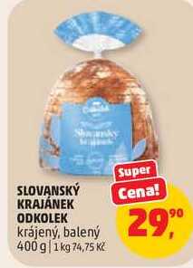 SLOVANSKÝ KRAJÁNEK ODKOLEK krájený, balený, 400 g  