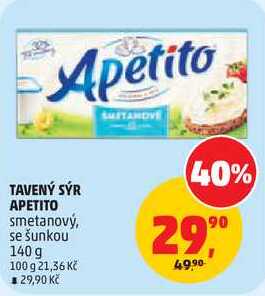 Apetito tavený sýr, 140g, vybrané druhy