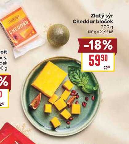 Zlatý sýr Cheddar bloček 200 g